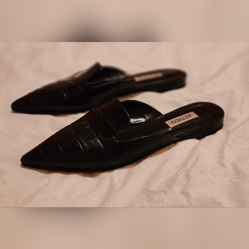ATTICO First Label Italian Leather Mules with Luxe Finish